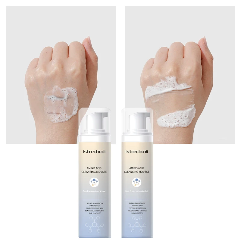 Own Brand New Organic Moisturizing Mousse Cleansing Milk Dense foam absorbs dirt and grime Amino Acid Cleansing Mousse