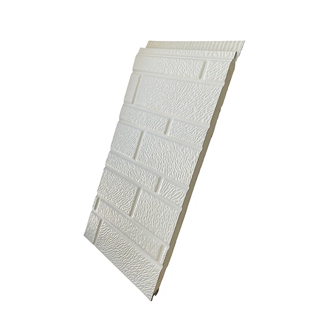 low price fireproof pu sandwich wall panel insulated metal siding for exterior wall decoration metal embossed wall cladding