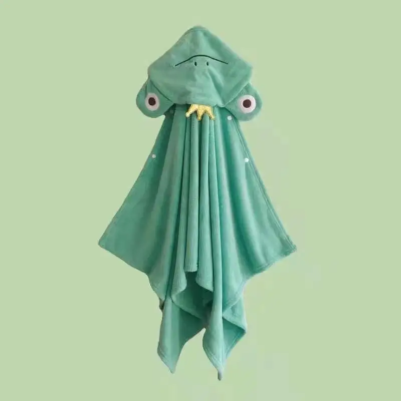 Coral velvet baby hooded bath towel can be ordered logo Baby 140x70 Baby Cape Cape