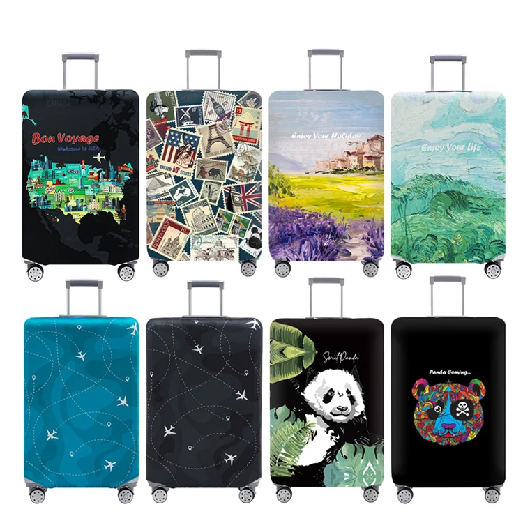 Moq 1 Pc Wholesale Custom All Prints Animal Design Cut Sublimation Carrier Travel Bag Protector Luggage Suitcase Cover