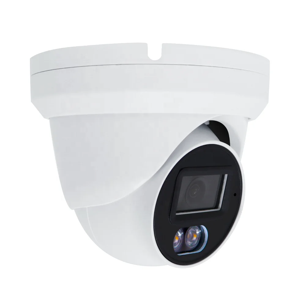 IP 5MP 8MP Colorvu Full Color Night Vision Human Detection POE Turret Camera 24h Warm Light IP Mini Camera