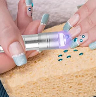 Mini UV Nail Lamp Presser Handheld LED Nail Curing Nail Dryer with Silicone Head 12beads Nice Gift Choice