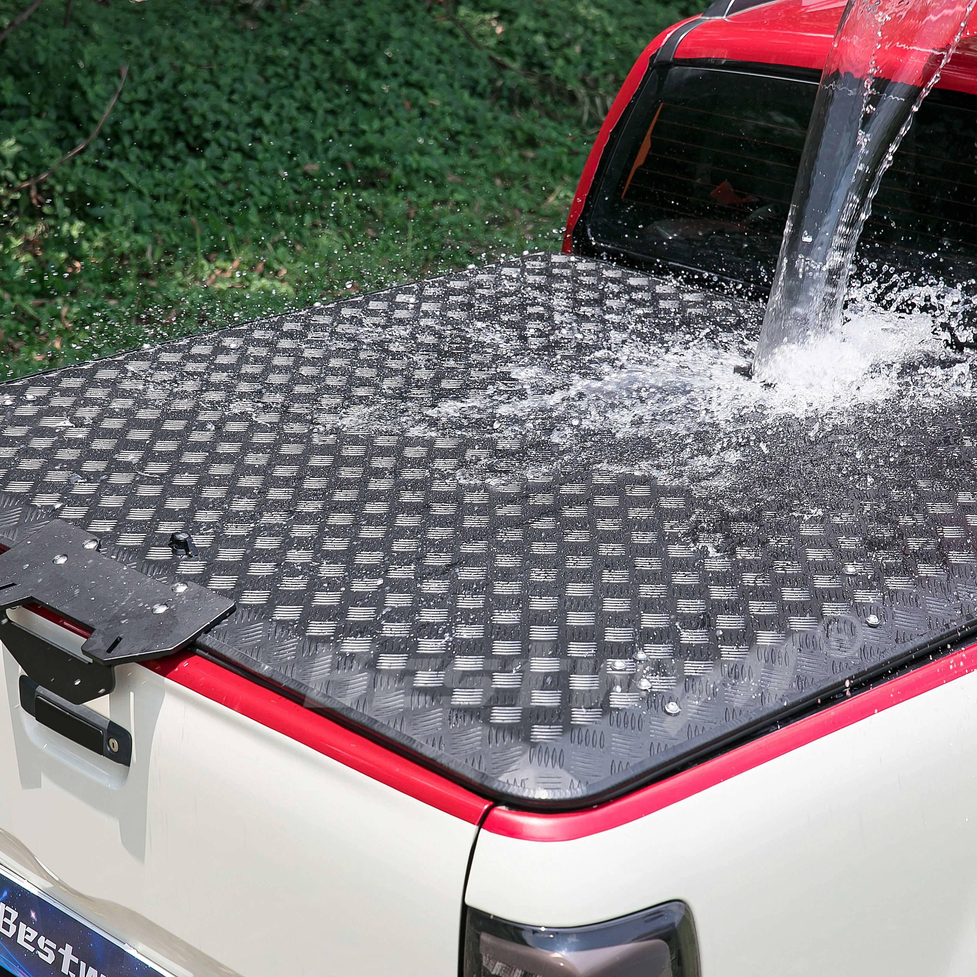 BESTWYLL Toughest Aluminum Load Lid Pickup Truck Hard Lid Tonneau Cover Ute Cover Hard Lid Cover For Ford Ranger Wildtrak YG01