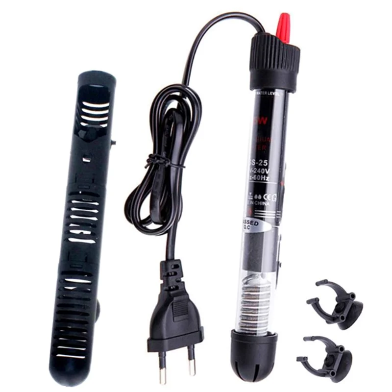 25W/50W/100W/200W/300W Aquarium Submersible Fish Tank Adjustable Water Heater Constant Temperature Heating Rod
