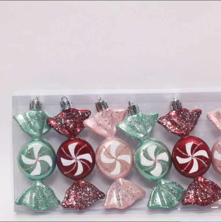 Christmas Balls For Xmas Tree Decoration Series Candy Shape Christmas Ball Ornaments