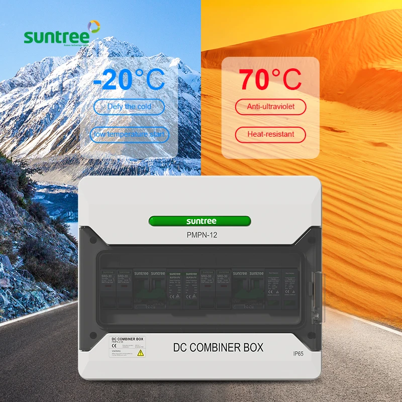 Combiner Box 4 in & 2 Out Pv Battery Pv Photovoltaic Pv Combiner Box with lightning Combiner Box for Battery