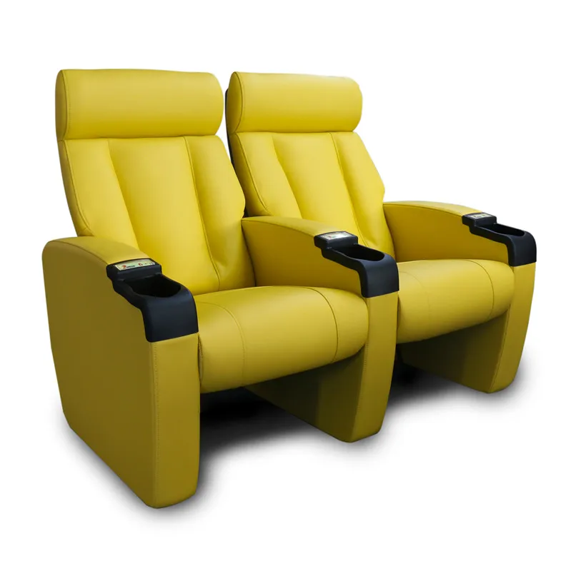 modern custom leather movie theater seat cinema chair Comfortable Sofa with cup holder