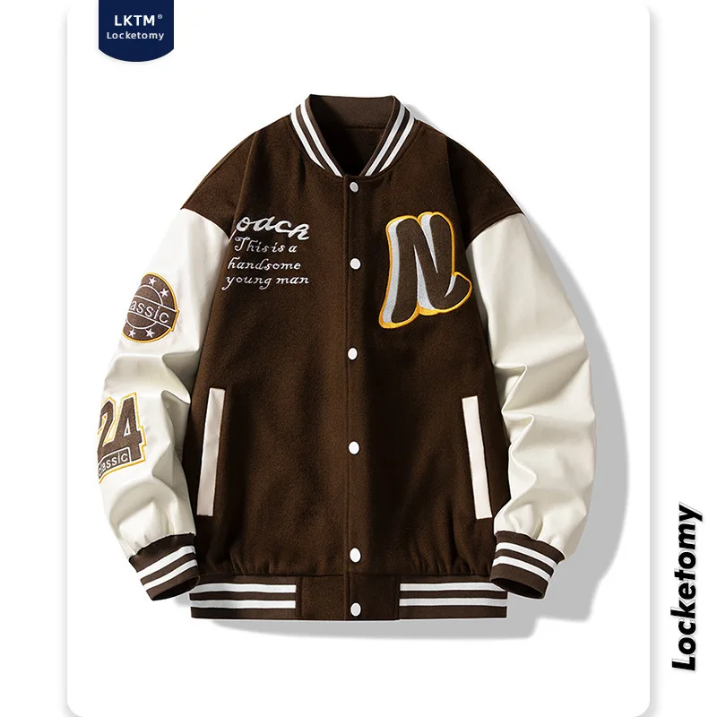 New Varsity College Letterman Jacket Customize logo Embroidery Body Sleeves High School Varsity Jacket