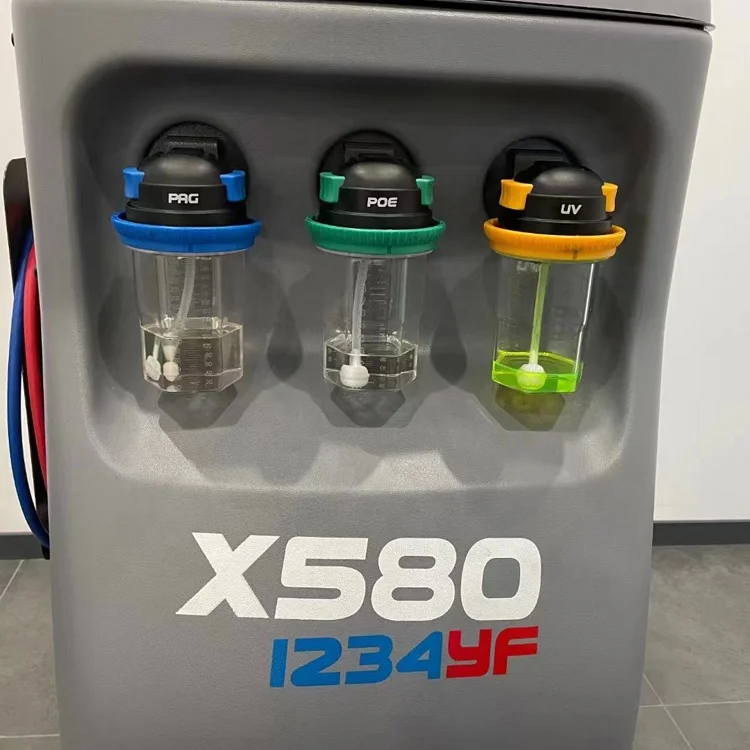 R1234YF Car Automatic AC Recharge Refrigerant Recovery Gas Filling Machine A/C Service Recovery Machine