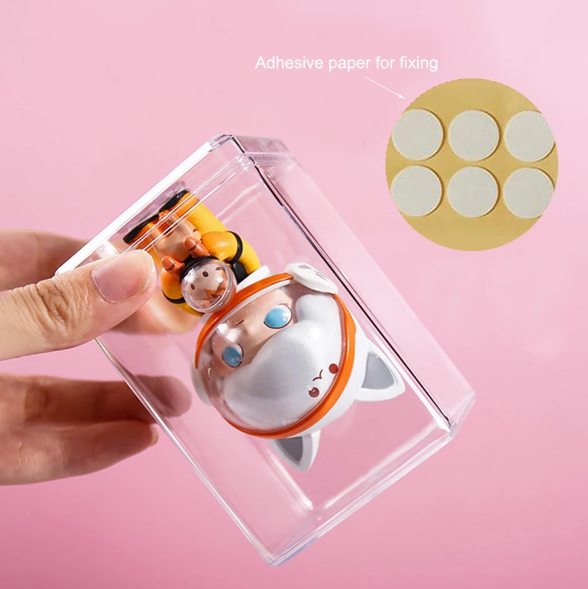 Custom Transparent Plastic Box Doll Cabinet Toys Container Storage Display Stand Organizer Case Display Box