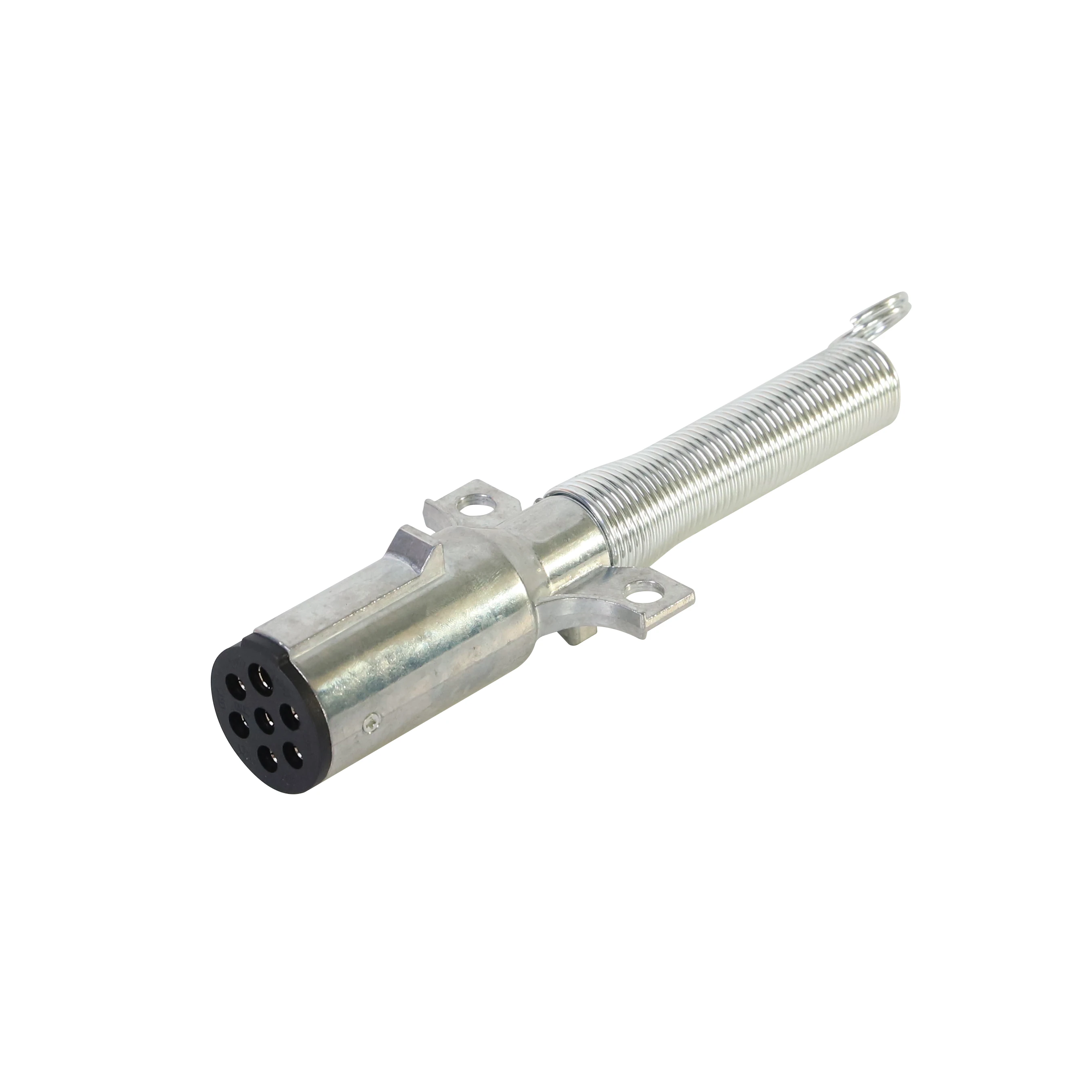 Ordinary Product 7 Pole Wiring Connector Adapter Socket 12v 24v Trailer Connector Plug 7 Pin Truck Parts With Spring Tail