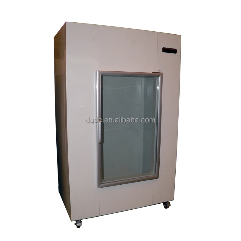 Indoor Single Glass Door Display Bagged Ice Freezer for 100 Bags Ice Storage