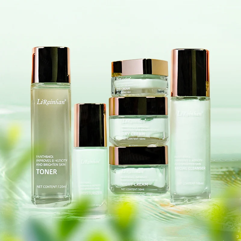 Hot sale Oem Private Label Luxury Reduce aging Skin Care Kit Facial Cleanser Toner Day and Night Cream Moisturizer Eye Cream