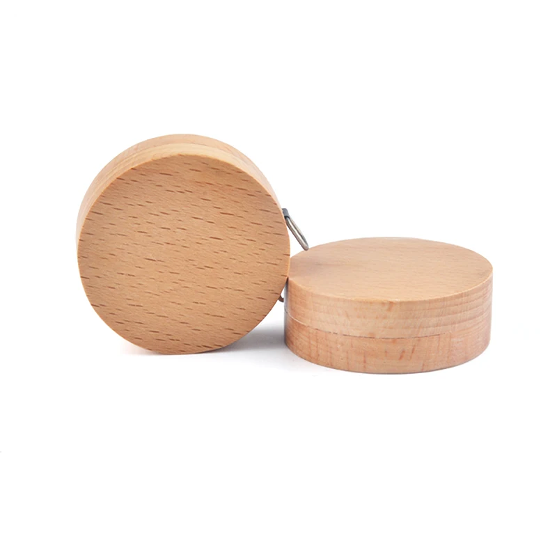 Wintape Custom Round Wood Mini Steel Tape Measure