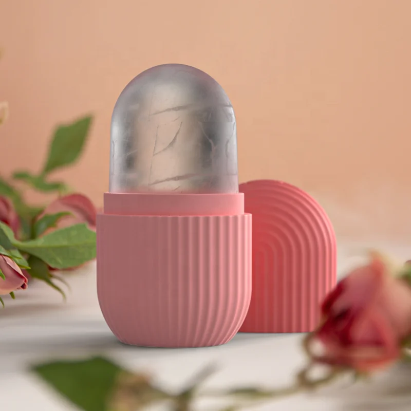 massage glow cube cryotherapy ice roller black face massager silicone face silicon ice roller