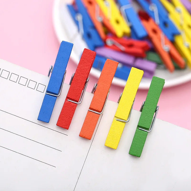 Wholesale Various Sizes Wood Laundry Peg Photo Clip Small Wooden Clip Creative Craft Clip
