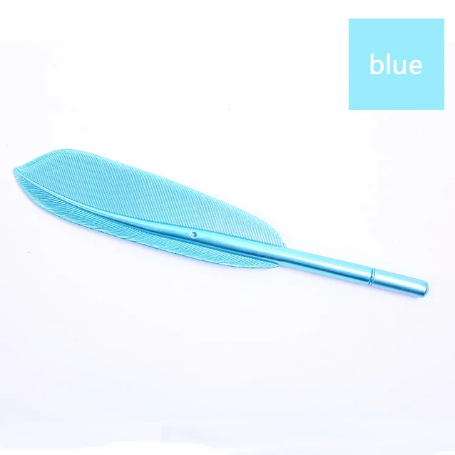 High Quality Wholesale Plastic Red Pink Goose Feather Quill Ball Pen For Logo