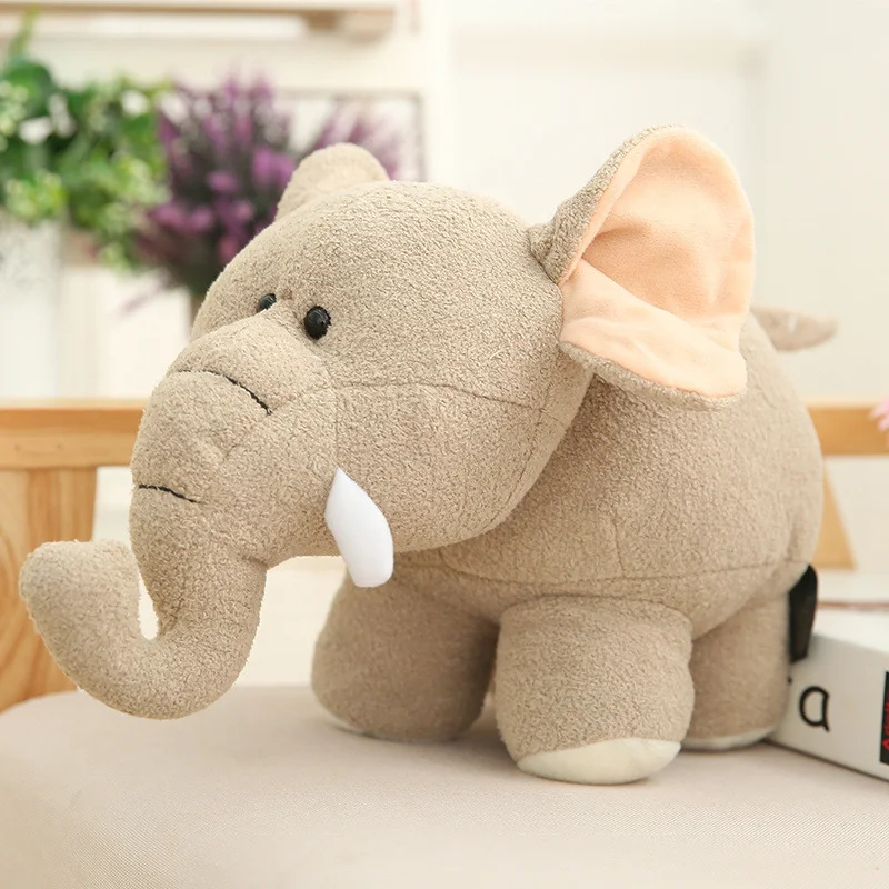 Plush Hippo Toy Cute Big Ear Elephant Doll Toys for Boys Lifelike Stuffed Animals Home Desk Decor Birthday Gift for Girls