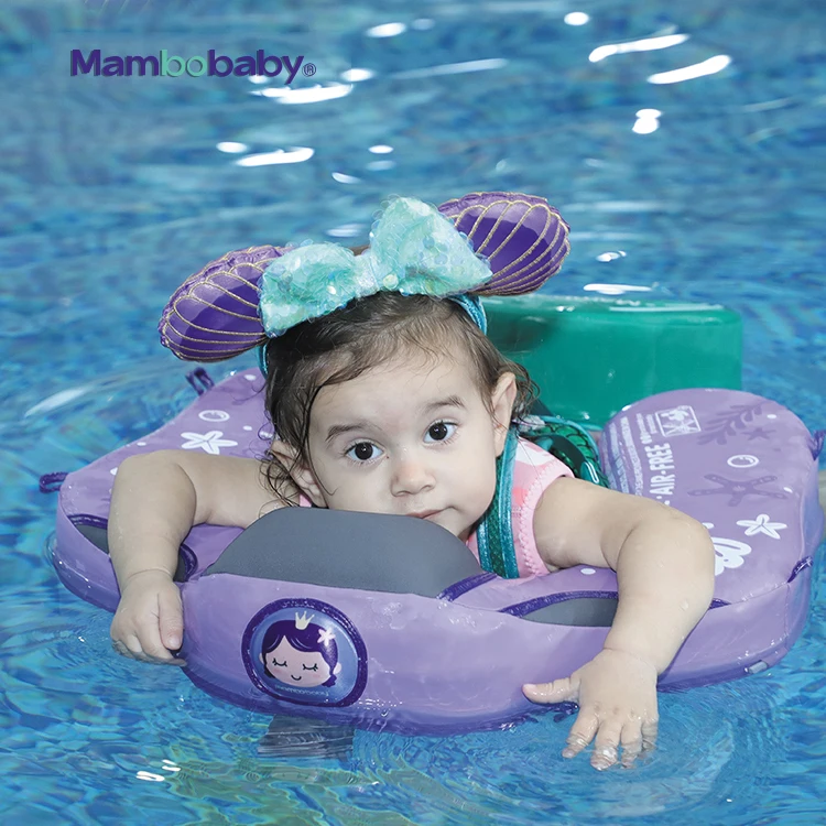 Wholesale Mambobaby Mermaid Summer Water Bathtub Swimming Pool Non Inflatable Chest Float For Baby Kids With Seat