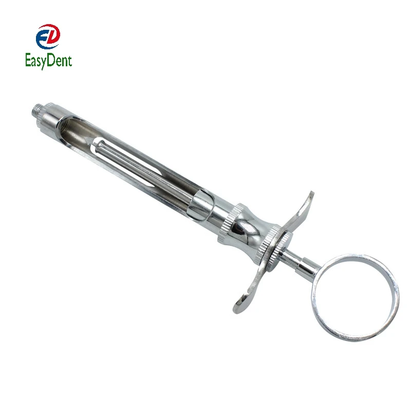 Dental Intraligamental Syringe StainlessSteel Pen-Style Aspirating Surgical Instrument Dentist 1.8ML Syringes to