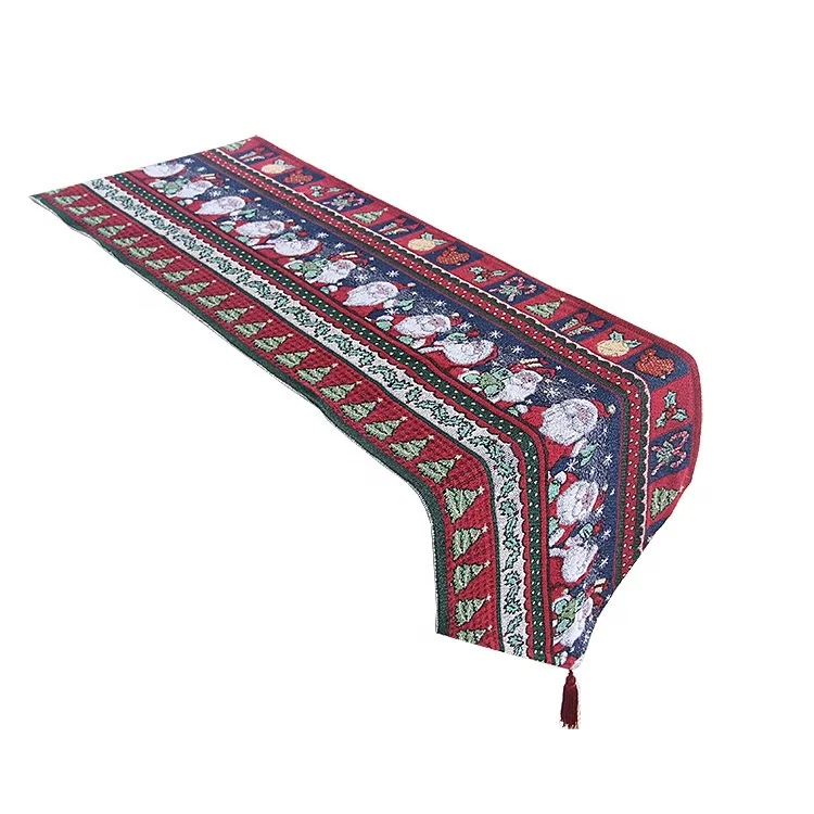 Рождественские праздничные вышитые настольная дорожка 33x180