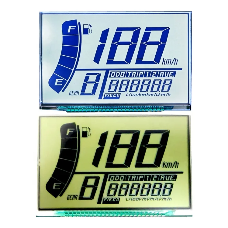 Custom Segment LCD Display Screen Module Panel Dashboard Car Pulsar Speedometer Vehicle Odometer Segment LCD Display For Cars
