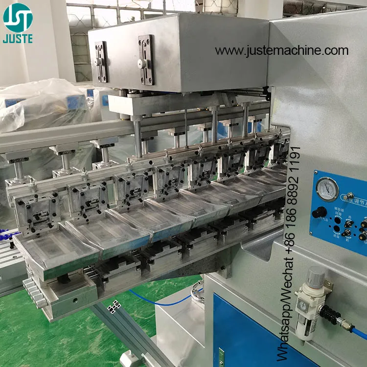 Sealed Ink Cup Pad Printer PLC Servo Motor 12 Multi Color 150-100 300C Big Oil Closed Cup Gripper Pad Printing Machine