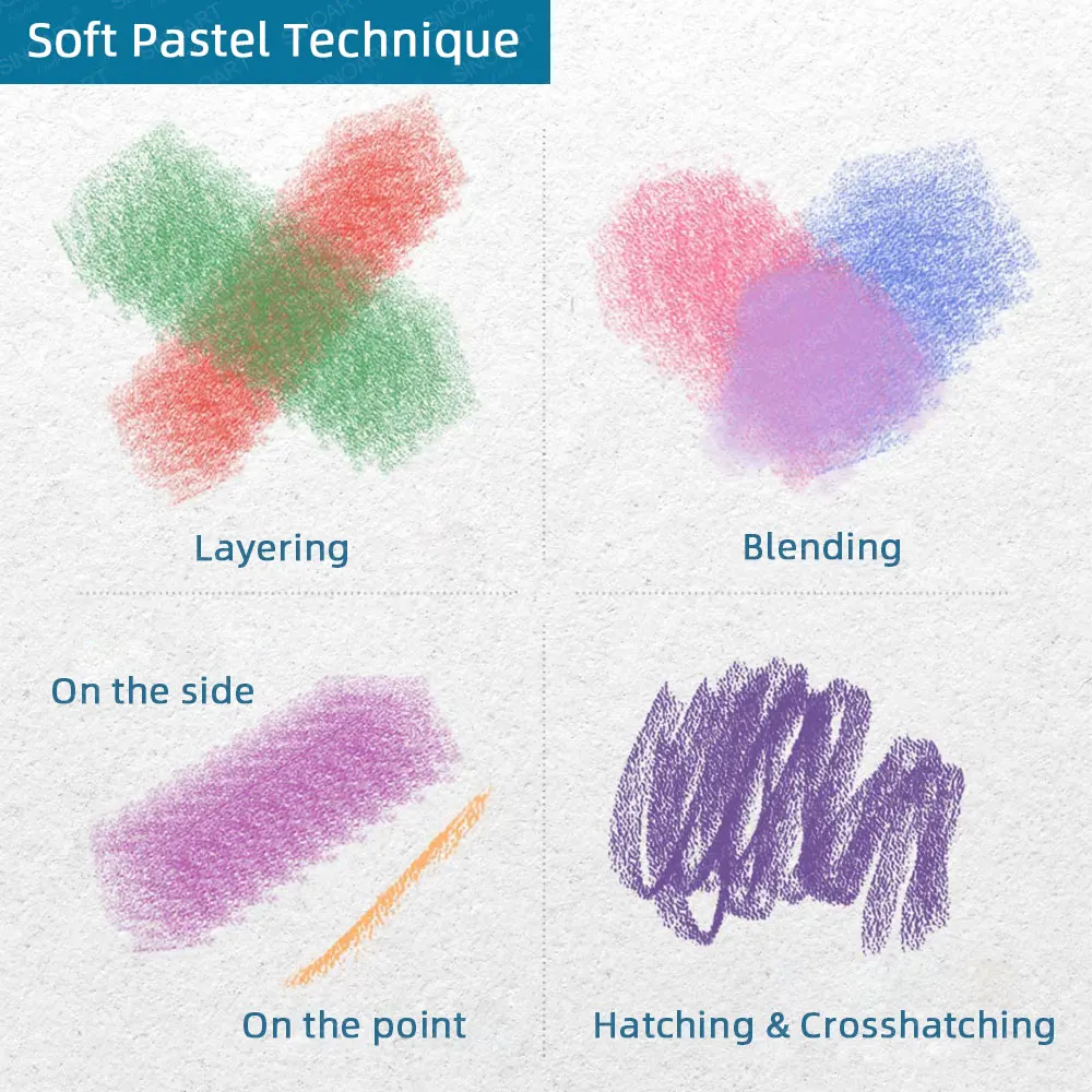 SINOART 12colors Non Toxic Soft Pastel Set Artist Stick Pastel soft pastel colors drawing for beginners