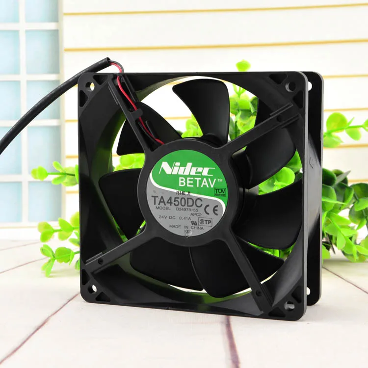 Nidec ta450dc b34978-55 24V 0.41a 9.84W 12cm 12038 large air volume inverter fan