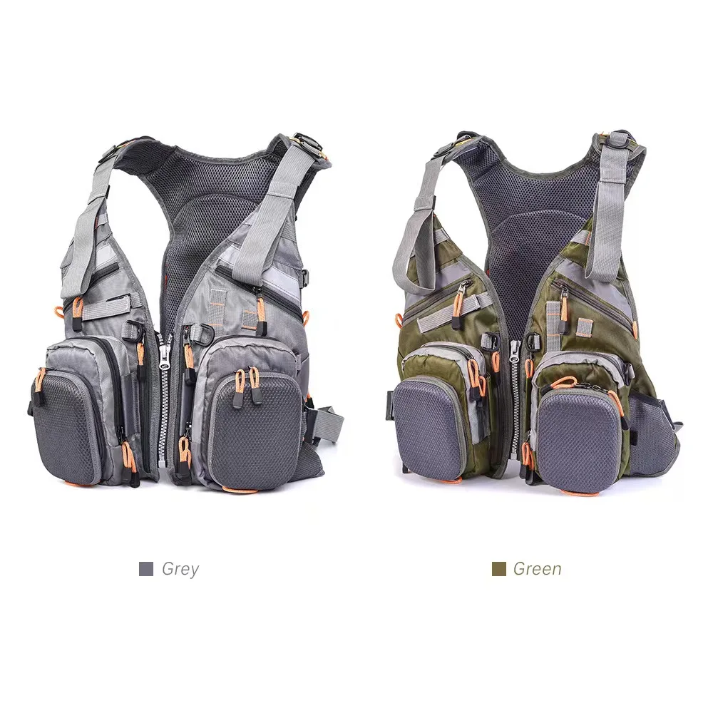 Fishing  Materials fishing vest Customize Logo Adjustable Size Fly Backpack Vest  hot sale with Water Bladder fishing bag
