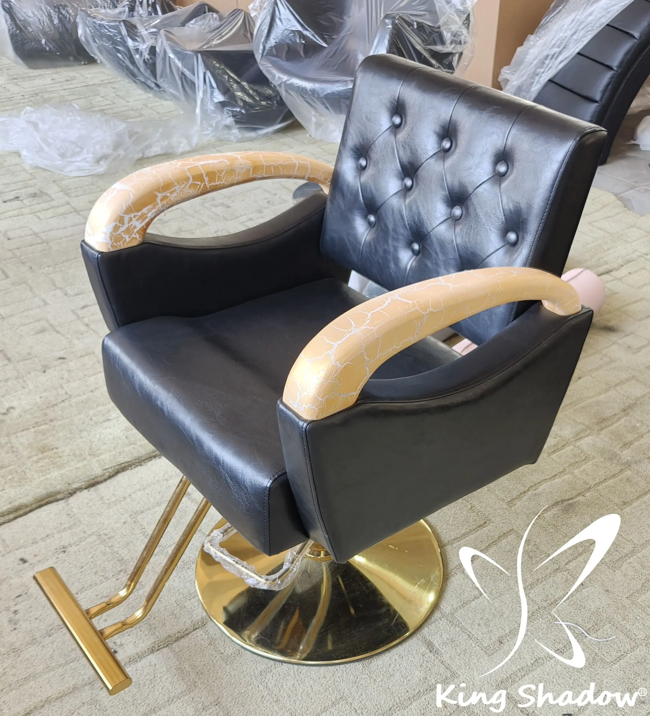 low price modern hair salon furniture black simple style barber shop styling chair