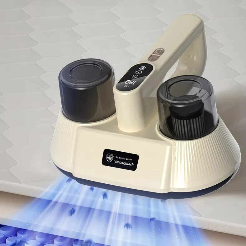 2024 New Portable Mattress Vacuum Mite Remover Cordless Handheld Cleaner Powerful Suction For Cleaning Bed Pillows Home Supplies