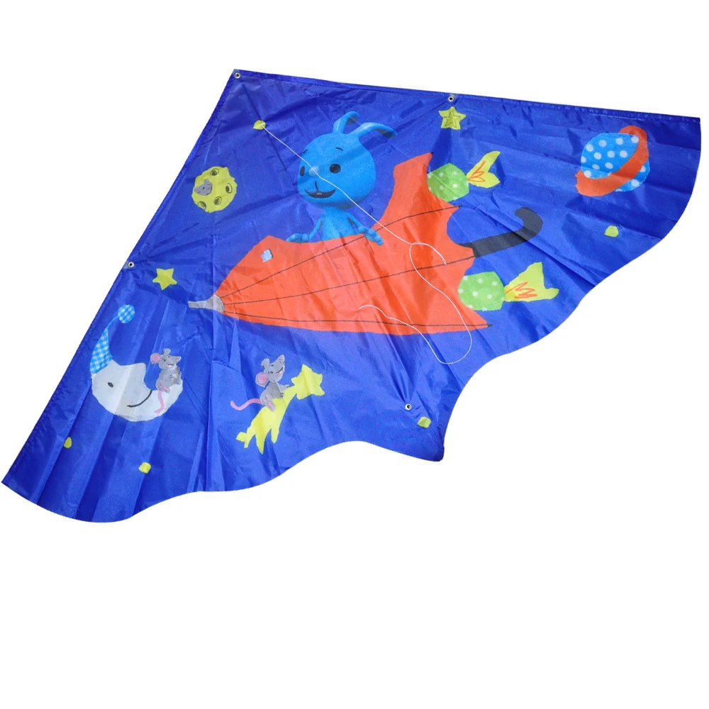 Single line plastic PE   kite promotional cartoon animal unicorn delta  kite for kids