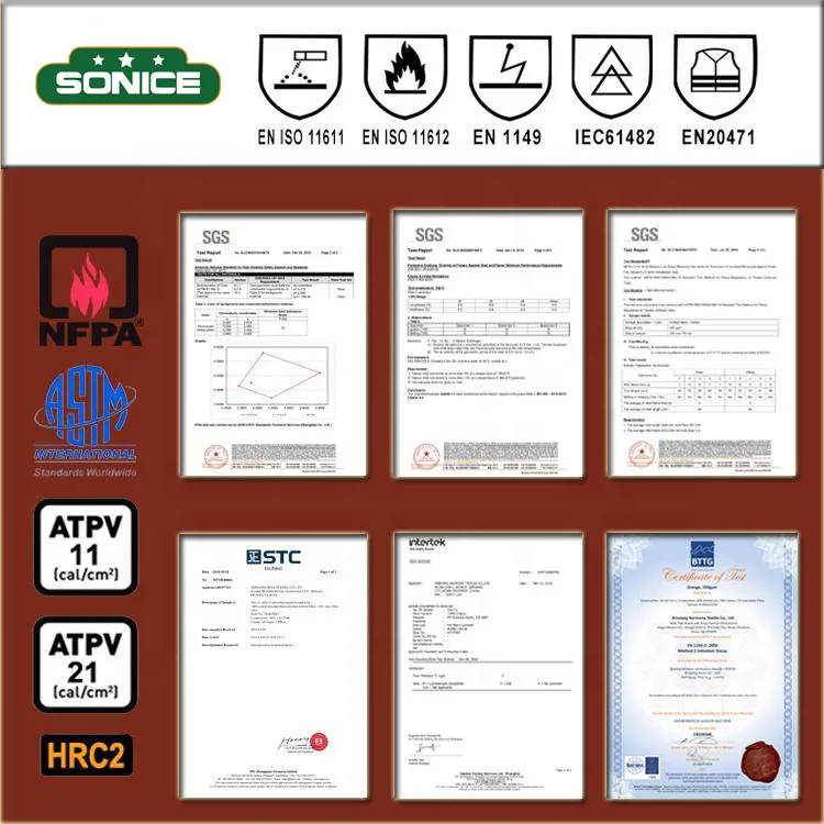 SONICE Lightweight Knit Fire Resistant Long Sleeve Aramid 3A Work Welding Welder clothing Henley FR Shirts for Men