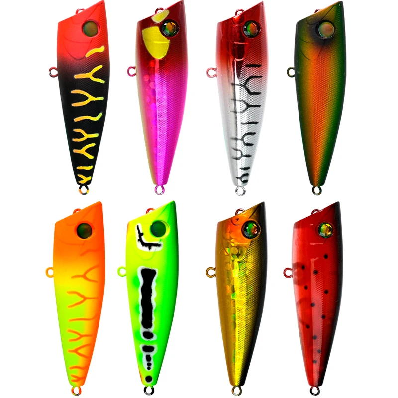 Hard Popper Lure 60mm 6.5g New Bomber Top Water Popper Lures Surface Artificial Topwater Baits for Pike Sea Bass Fishing
