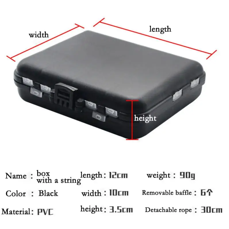 Hot Sales 10.5*6.5*3.3cm 12*10*3.5cm Multifunctional Fishing Tackle Box Jigs storage double sided fishing tackle box