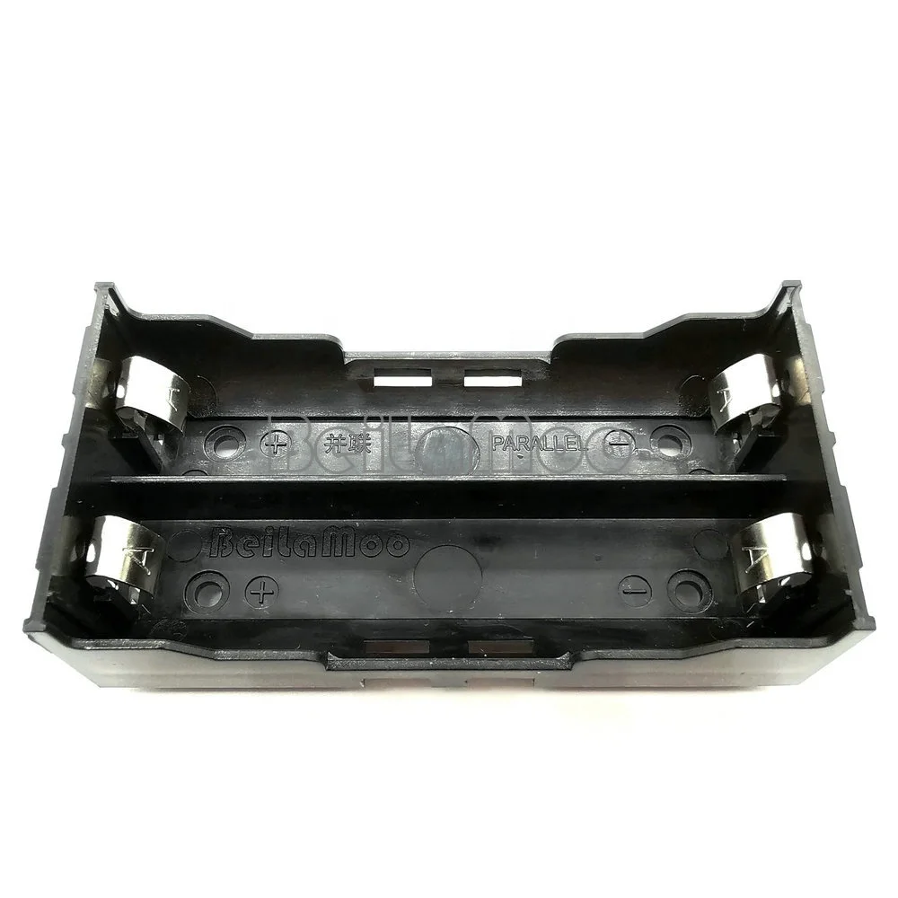 Dual 18650 two cells box with PC Board Pins  1865 batt holder battery case