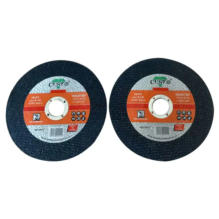 4 Inch 107mm Abrasive Aluminum Oxide Super Thin Metal Cutting Disc Abrasive Cutting Stainless Steel