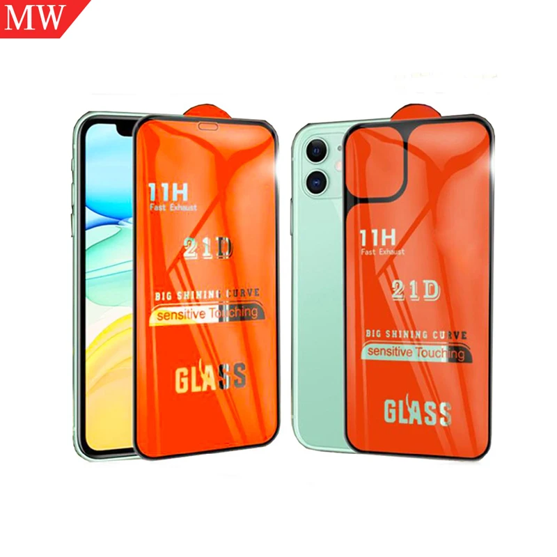 Full cover 9H tempered glass For iphone 11 pro front back screen protector