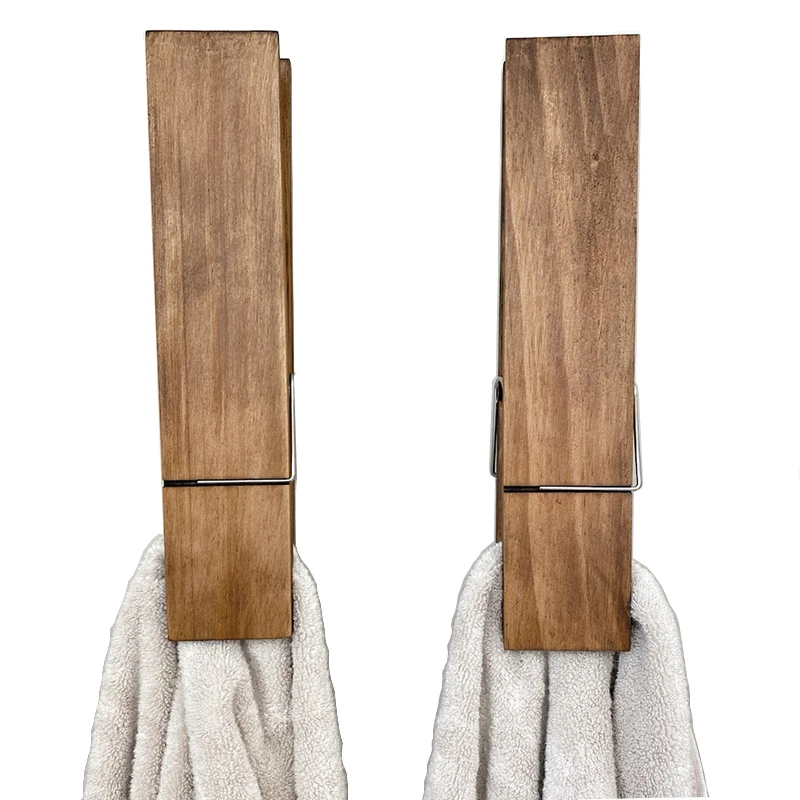 Custom Patterns Fashionable Wooden Towel Holder Rack Towel Hanger for Kitchen Bathroom