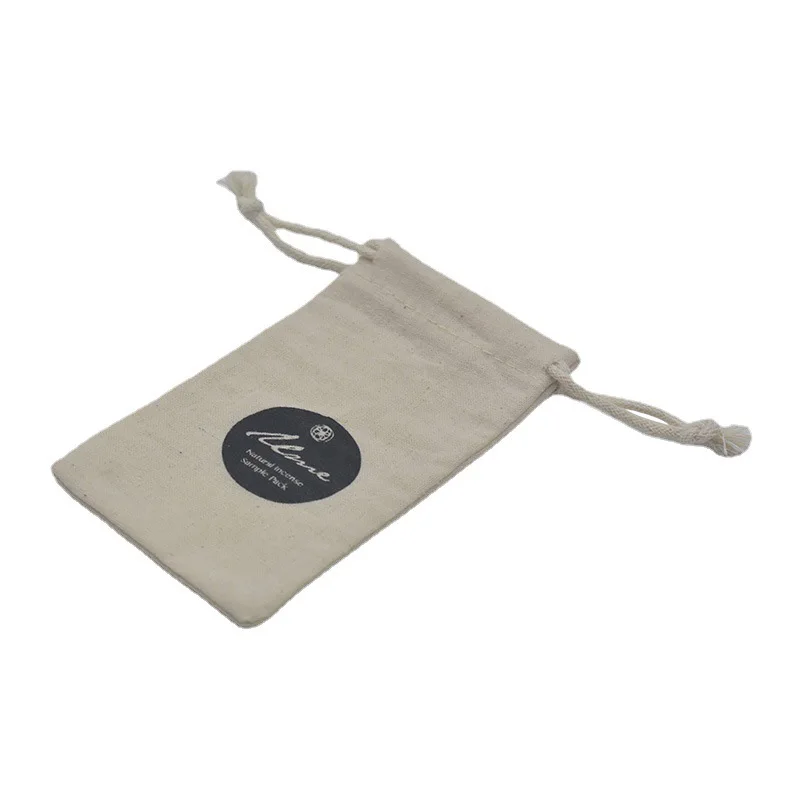 Customized Cotton Canvas Jewelry Bag Small Canvas Gift Jewelry Pouch