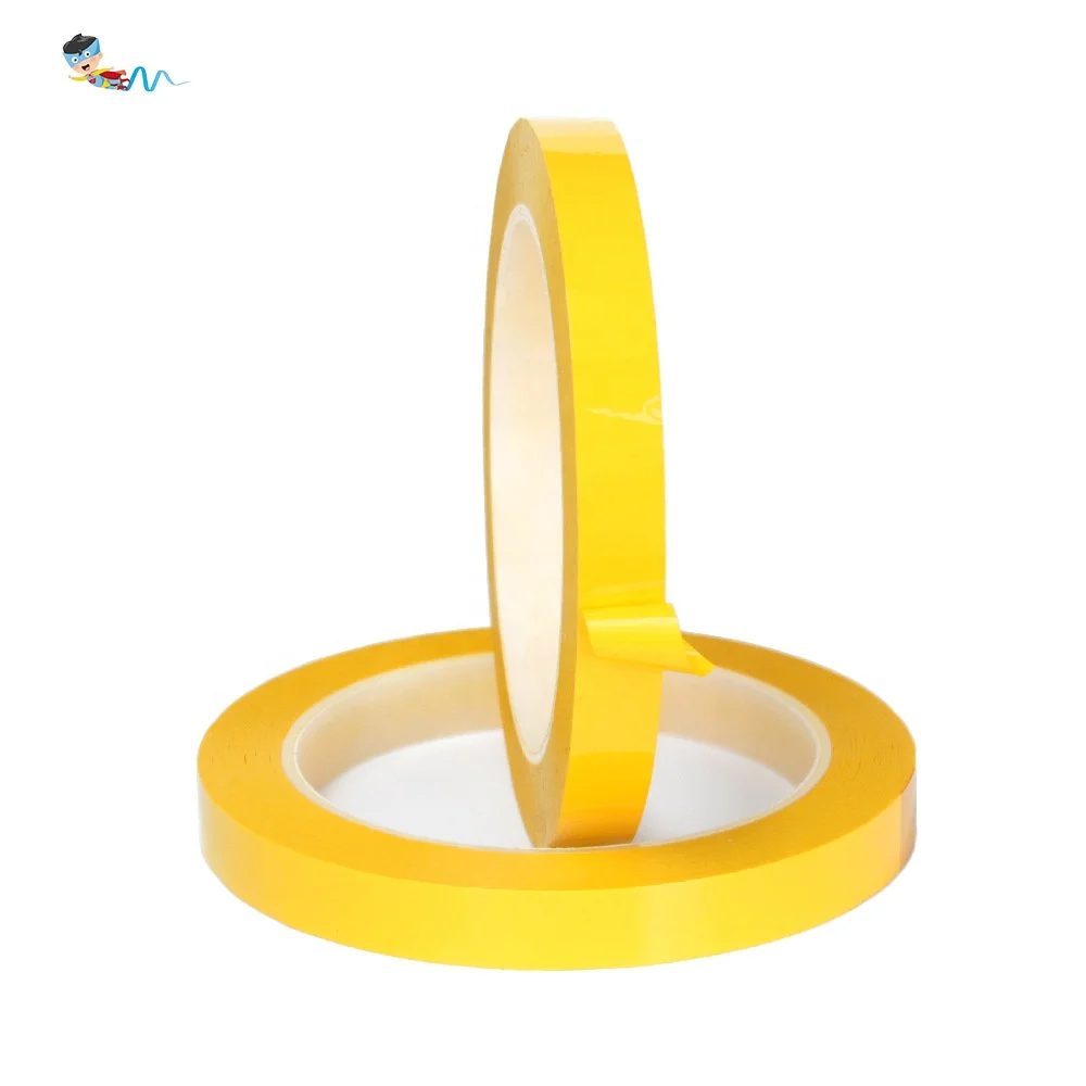 3- Deep Dark Yellow Mara PET Film Acrylic Glue Self Adhesive 5S Pinstripe Transformer Insulation Mylar Polyester Electrical Tape