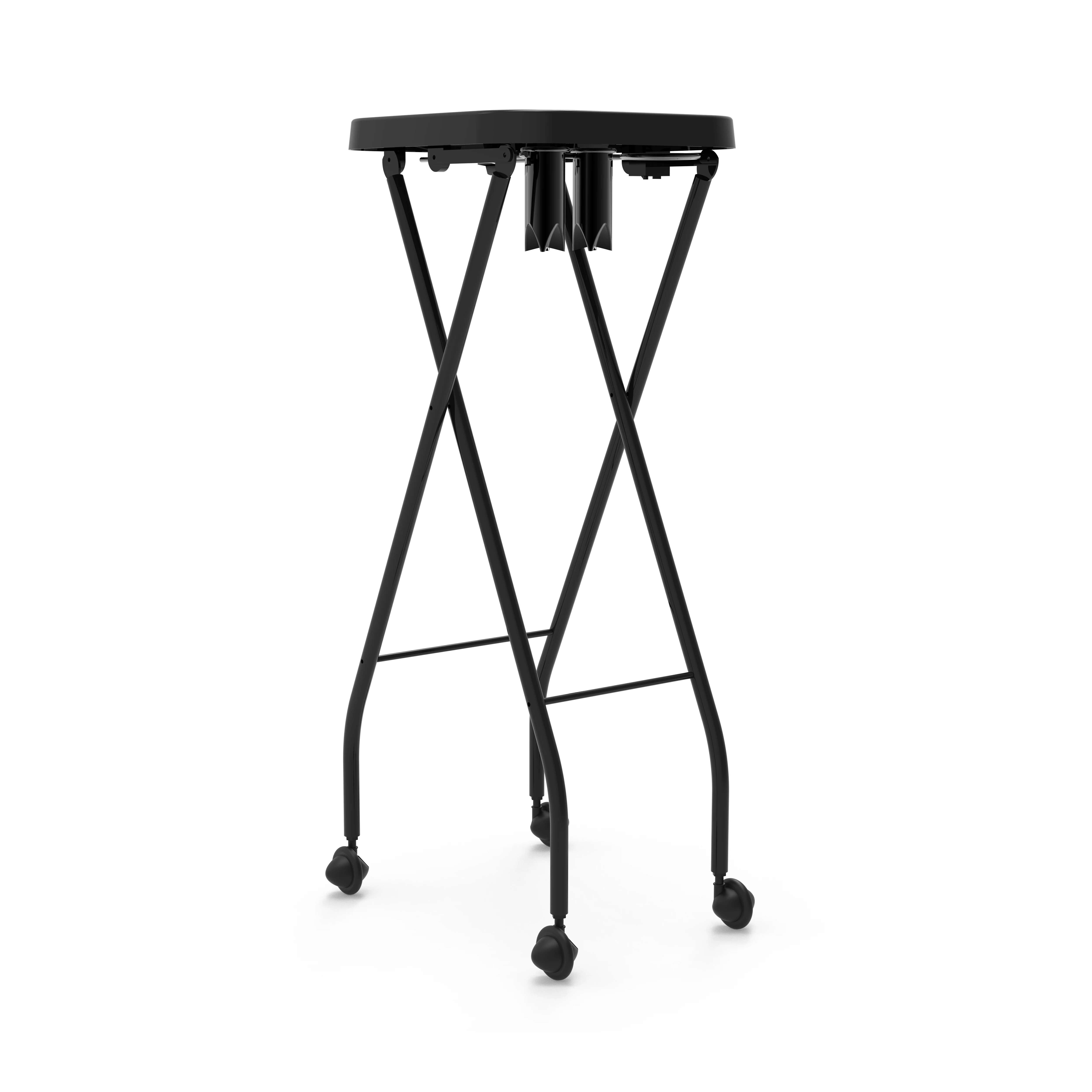 White Salon  Folding  Salon trolley  with Appliance Holders
