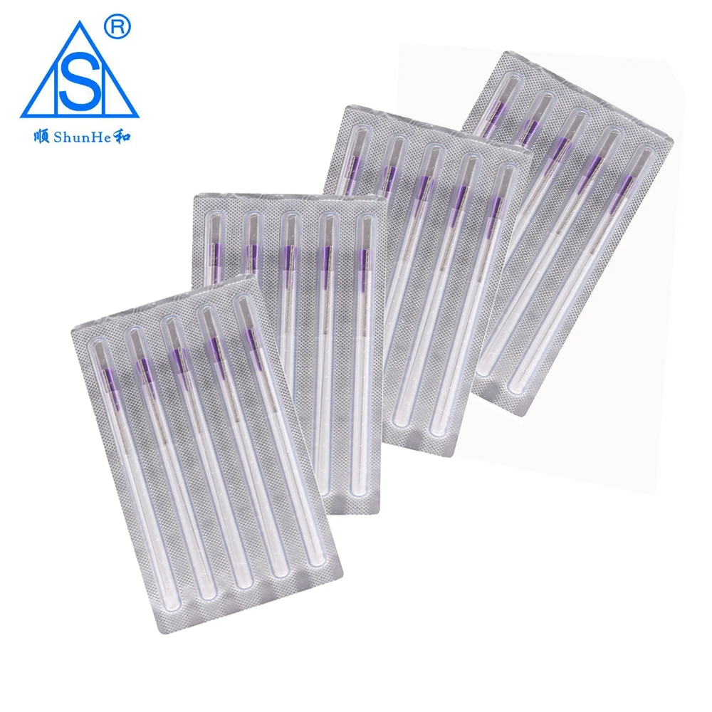 Sterile stainless steel handle acupuncture needle shunhe new products