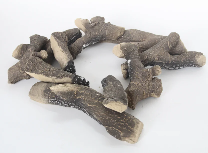 hot sale high temperture resistant decorative fireplace accessory ceramic logs