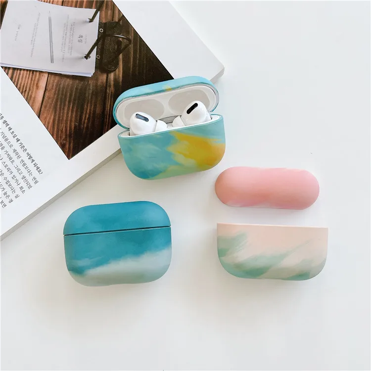 Модные аксессуары для наушников Airpod Pro Чехол ПК мраморный сублимационный чехол Airpods дизайнерский