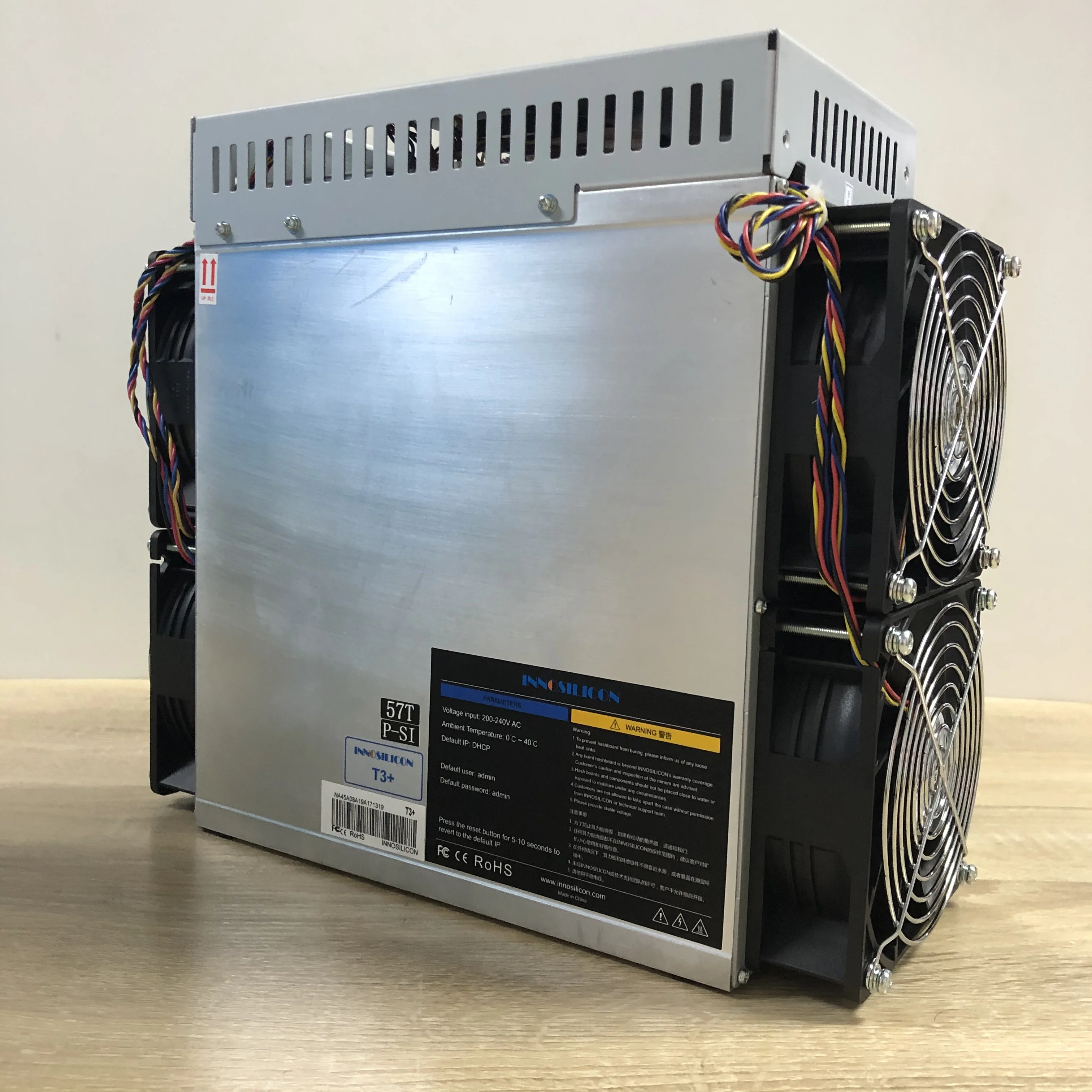 
2021BTC bitcoin miner T3 T3+ Innosilicon T3+ 57T Blockchain Asic high profitable miner 7nm miner with psu 