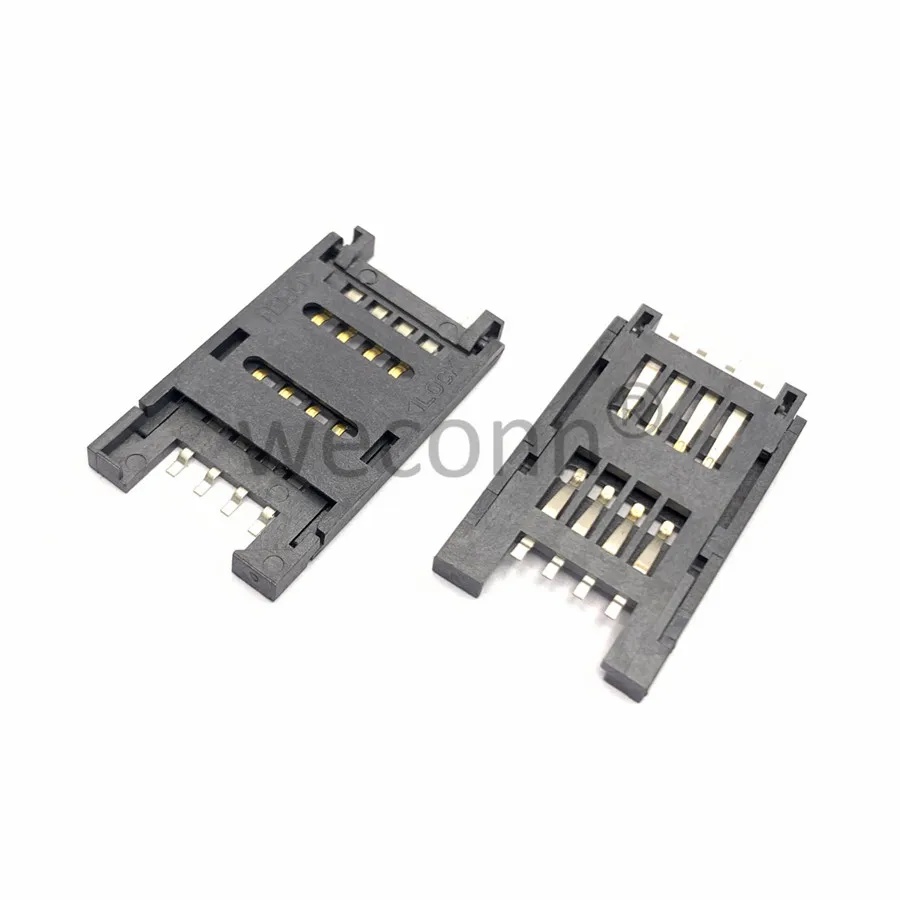 High quantity H2.5mm 8 pin smt flip type SIM big card connector