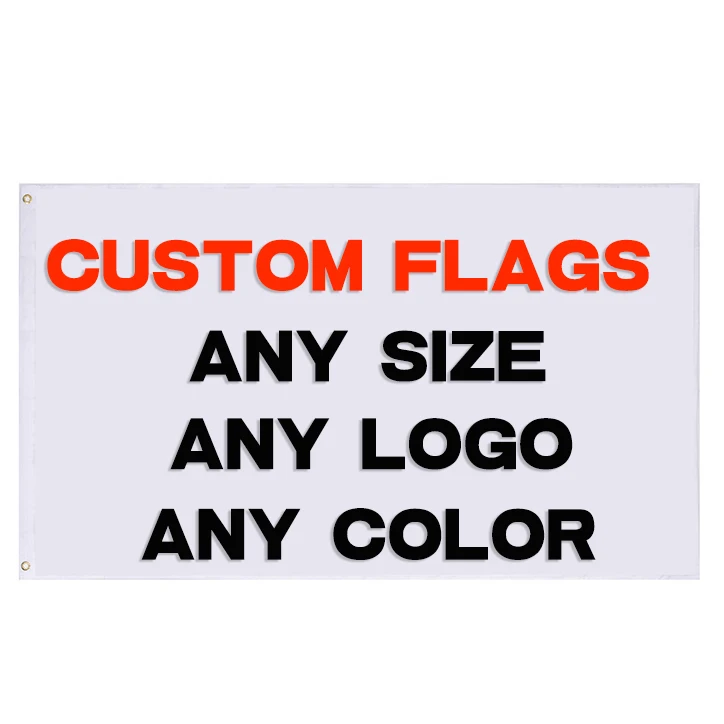 wholesale custom Advertising Flag Professional Large Screen Printed Custom Flags  Double Sided With Logo Promotional Flags