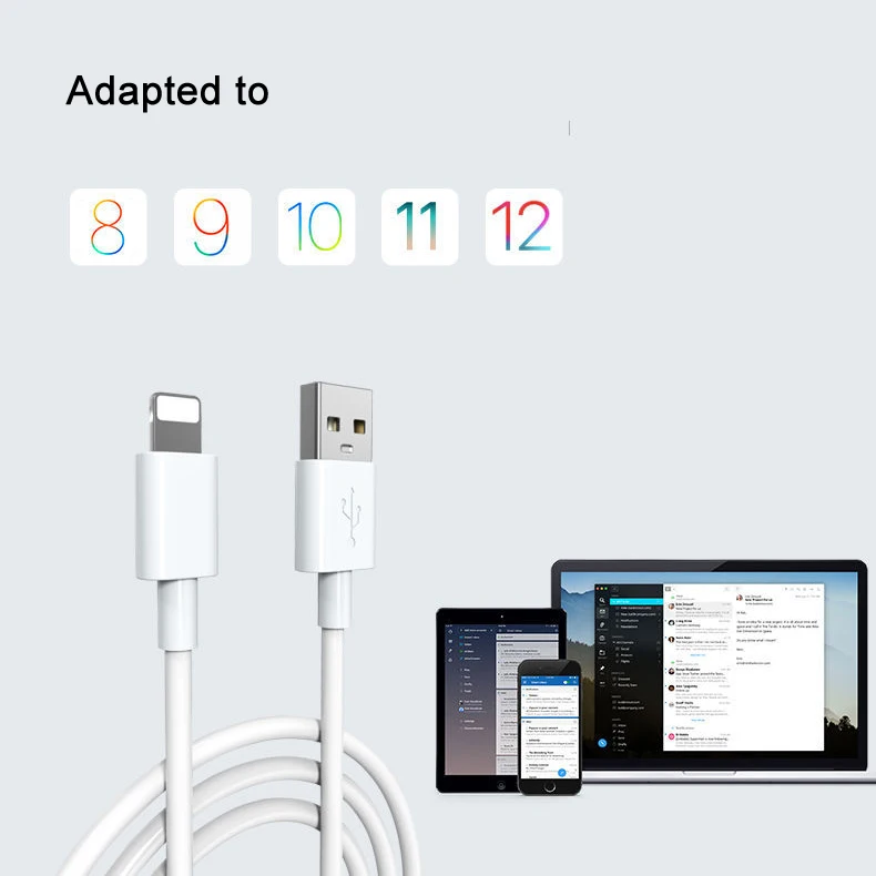 Высокое качество премиум класса 1 м кабель для быстрой зарядки Usb зарядное устройство передачи данных Iphone 12 11 X Pro Max и в плоской спиралевидной